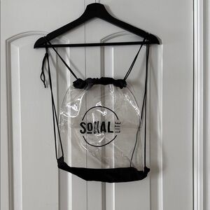 Socialite Transparent Backpack with Black Details
